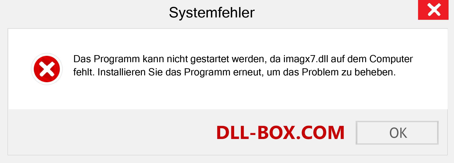 imagx7.dll-Datei fehlt?. Download für Windows 7, 8, 10 - Fix imagx7 dll Missing Error unter Windows, Fotos, Bildern