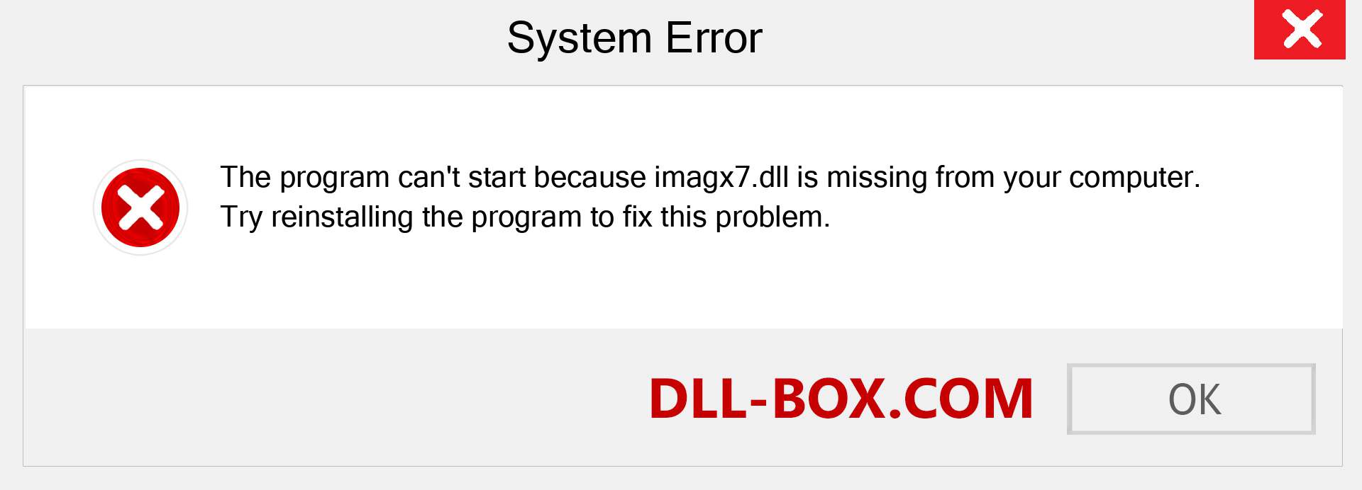  imagx7.dll file is missing?. Download for Windows 7, 8, 10 - Fix  imagx7 dll Missing Error on Windows, photos, images