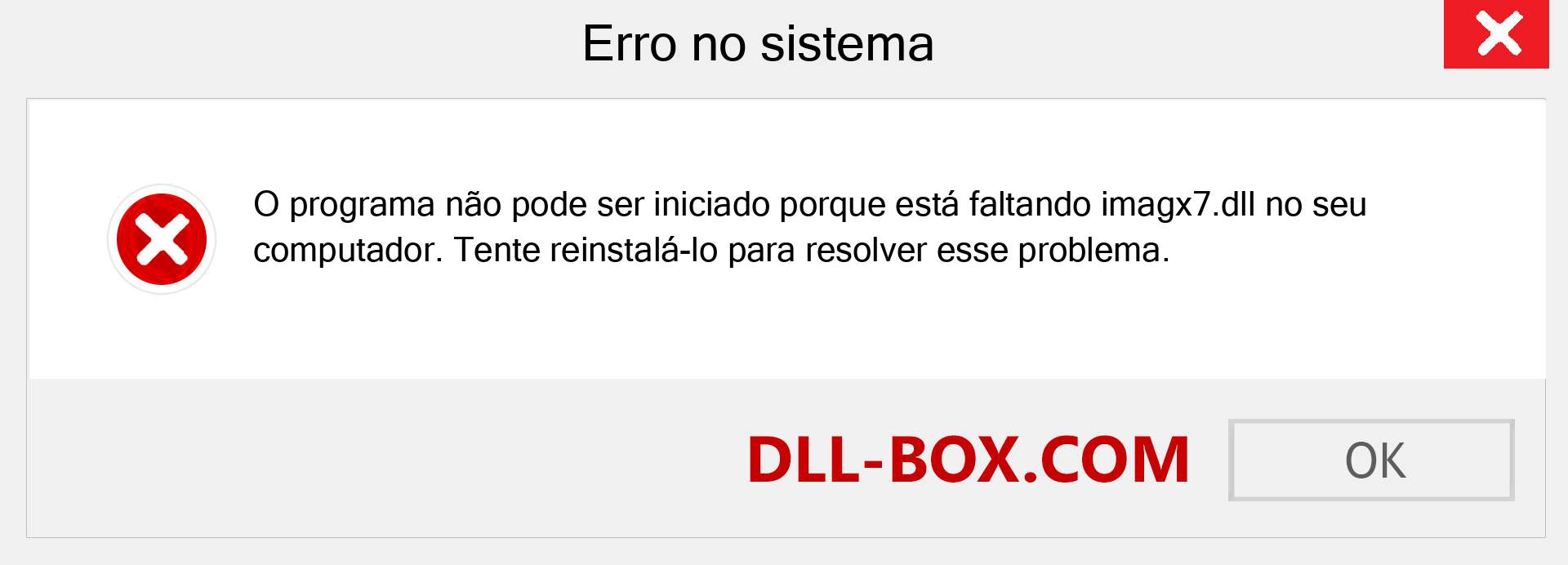 Arquivo imagx7.dll ausente ?. Download para Windows 7, 8, 10 - Correção de erro ausente imagx7 dll no Windows, fotos, imagens